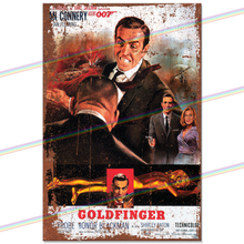 Load image into Gallery viewer, JAMES BOND 007 (GOLDFINGER - 1964) 30cm x 20cm MOVIE METAL SIGNS