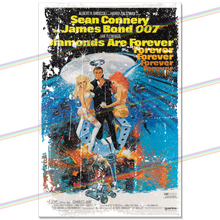 Load image into Gallery viewer, JAMES BOND 007 (DIAMONDS ARE FOREVER - 1971) 30cm x 20cm MOVIE METAL SIGNS