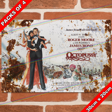 Load image into Gallery viewer, JAMES BOND 007 (OCTOPUSSY - 1983) 30cm x 20cm MOVIE METAL SIGNS