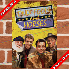 Load image into Gallery viewer, ONLY FOOLS & HORSES (CHARACTERS) 30cm x 20cm METAL SIGNS