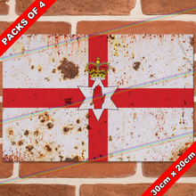 Load image into Gallery viewer, NORTHERN IRELAND FLAG 30cm x 20cm METAL SIGNS