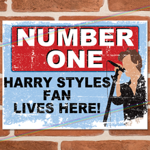 Load image into Gallery viewer, HARRY STYLES - NUMBER ONE FAN METAL SIGNS