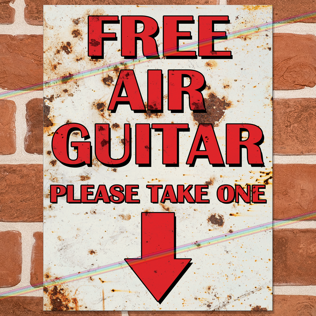 FREE AIR GUITAR METAL SIGNS