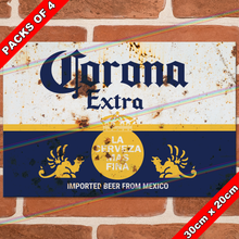 Load image into Gallery viewer, CORONA EXTRA (LOGO) 30cm x 20cm METAL SIGNS