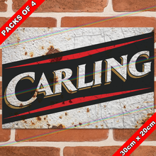 Load image into Gallery viewer, CARLING (LOGO) 30cm x 20cm METAL SIGNS