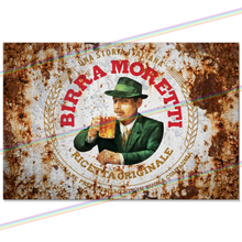 Load image into Gallery viewer, BIRRA MORETTI (LOGO) 30cm x 20cm METAL SIGNS