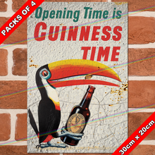 Load image into Gallery viewer, GUINNESS (OPENING TIME) 30cm x 20cm METAL SIGNS