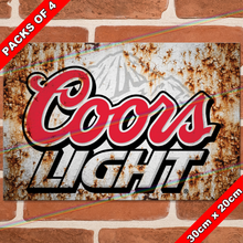 Load image into Gallery viewer, COORS LIGHT (LOGO) 30cm x 20cm METAL SIGNS