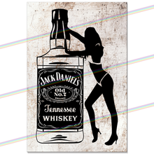 Load image into Gallery viewer, JACK DANIELS (WOMAN) 30cm x 20cm METAL SIGNS