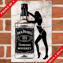 Load image into Gallery viewer, JACK DANIELS (WOMAN) 30cm x 20cm METAL SIGNS