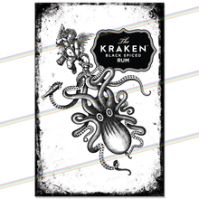 Load image into Gallery viewer, KRAKEN RUM (CUPID) 30cm x 20cm METAL SIGNS