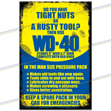Load image into Gallery viewer, WD-40 30cm x 20cm METAL SIGNS