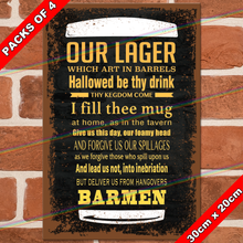 Load image into Gallery viewer, BEER PRAYER 30cm x 20cm METAL SIGNS