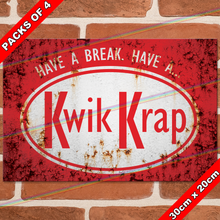 Load image into Gallery viewer, KWIK KRAP 30cm x 20cm METAL SIGNS