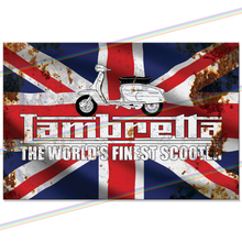 Load image into Gallery viewer, LAMBRETTA (GB FLAG) 30cm x 20cm METAL SIGNS