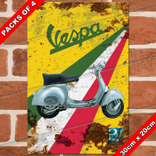 Load image into Gallery viewer, VESPA PIAGGIO 30cm x 20cm METAL SIGNS