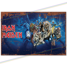 Load image into Gallery viewer, IRON MAIDEN (ZOMBIES) 30cm x 20cm MUSIC METAL SIGNS