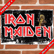 Load image into Gallery viewer, IRON MAIDEN (LOGO) 30cm x 20cm MUSIC METAL SIGNS
