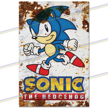 Load image into Gallery viewer, SONIC THE HEDGEHOG 30cm x 20cm METAL SIGNS