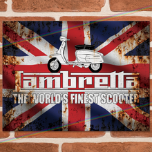 Load image into Gallery viewer, LAMBRETTA (GB FLAG) METAL SIGNS