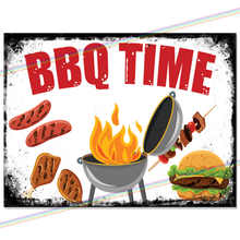 Load image into Gallery viewer, BBQ TIME METAL SIGNS