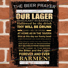 Load image into Gallery viewer, BEER PRAYER METAL SIGNS