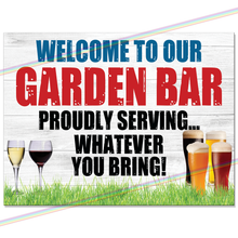 Load image into Gallery viewer, GARDEN BAR METAL SIGNS