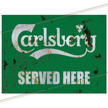 Load image into Gallery viewer, SERVED HERE: CARLSBERG METAL SIGNS