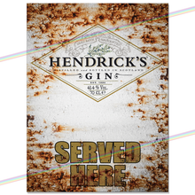 Load image into Gallery viewer, SERVED HERE: HENDRICKS METAL SIGNS