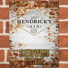 Load image into Gallery viewer, SERVED HERE: HENDRICKS METAL SIGNS