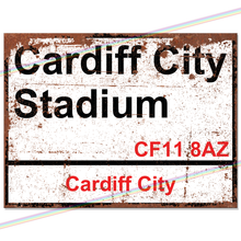 Load image into Gallery viewer, CARDIFF CITY STADIUM FOOTBALL METAL SIGNS
