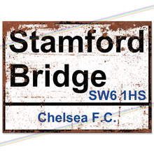 Load image into Gallery viewer, STAMFORD BRIDGE CHELSEA FOOTBALL METAL SIGNS