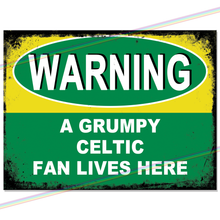 Load image into Gallery viewer, CELTIC GRUMPY FAN FOOTBALL METAL SIGNS