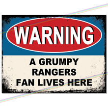 Load image into Gallery viewer, RANGERS GRUMPY FAN FOOTBALL METAL SIGNS