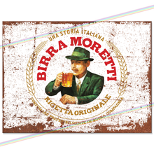 Load image into Gallery viewer, BIRRA MORETTI METAL SIGNS