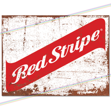 Load image into Gallery viewer, RED STRIPE METAL SIGNS