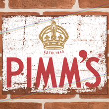 Load image into Gallery viewer, PIMMS METAL SIGNS