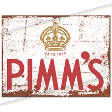 Load image into Gallery viewer, PIMMS METAL SIGNS