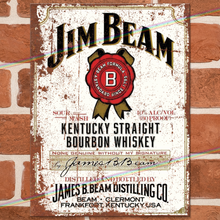 Load image into Gallery viewer, JIM BEAM METAL SIGNS