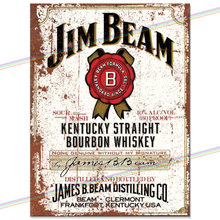 Load image into Gallery viewer, JIM BEAM METAL SIGNS