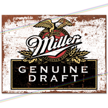 Load image into Gallery viewer, MILLER DRAFT LOGO METAL SIGNS