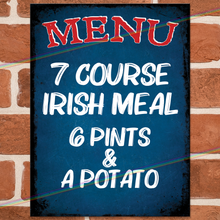 Load image into Gallery viewer, 7 COURSE IRISH MEAL METAL SIGNS