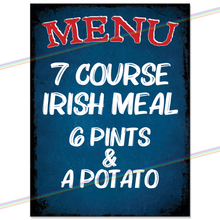 Load image into Gallery viewer, 7 COURSE IRISH MEAL METAL SIGNS