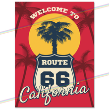 Load image into Gallery viewer, ROUTE 66 CALIFORNIA METAL SIGNS