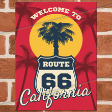 Load image into Gallery viewer, ROUTE 66 CALIFORNIA METAL SIGNS