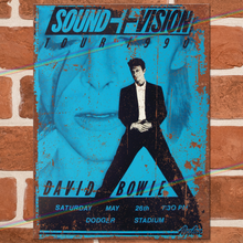 Load image into Gallery viewer, DAVID BOWIE SOUND + VISION TOUR 1990 METAL SIGNS
