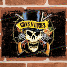Load image into Gallery viewer, GUNS N ROSES (SKULL) METAL SIGNS