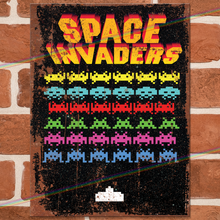 Load image into Gallery viewer, SPACE INVADERS METAL SIGNS
