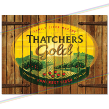 Load image into Gallery viewer, THATCHERS GOLD METAL SIGNS