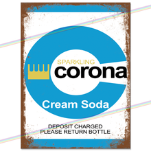 Load image into Gallery viewer, CORONA CREAM SODA METAL SIGNS